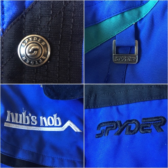 VINTAGE SPYDER Ski Winter Jacket Coat Blue L/XL - Picture 7 of 8